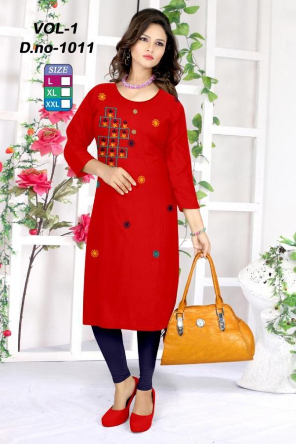 Rich Look-Rayon-With-Handwork-Kurti